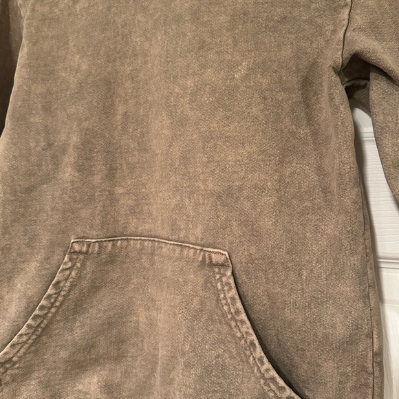 TALENTLESS Heavyweight Hoodie Distressed Green Size Women Medium - Picture 3 of 5